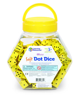 Learning Resources soft dot dice in a bucket for quiet classroom play