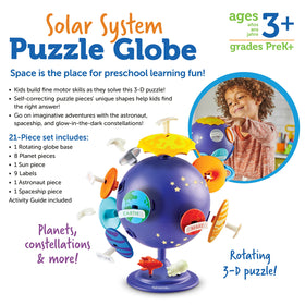 Learning Resources Solar System Puzzle Globe bedroom decor option makes learning feel natural and vibrant.