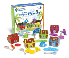 Learning Resources Sorting Surprise Pirate Treasure chest with locks boosts early problem solving play