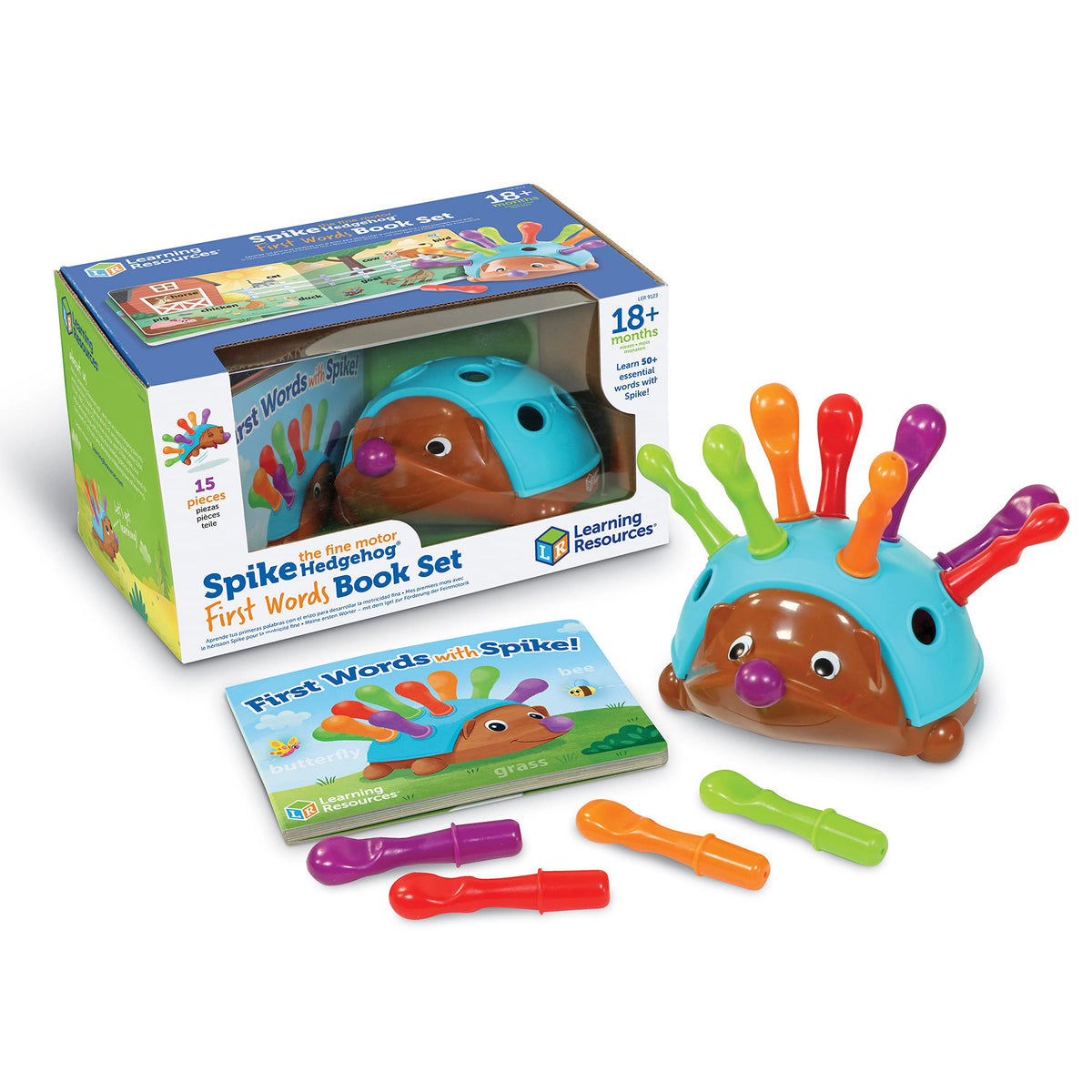 Learning Resources Spike Fine Motor Hedgehog First Words Book Set cover showcase early vocabulary adventure