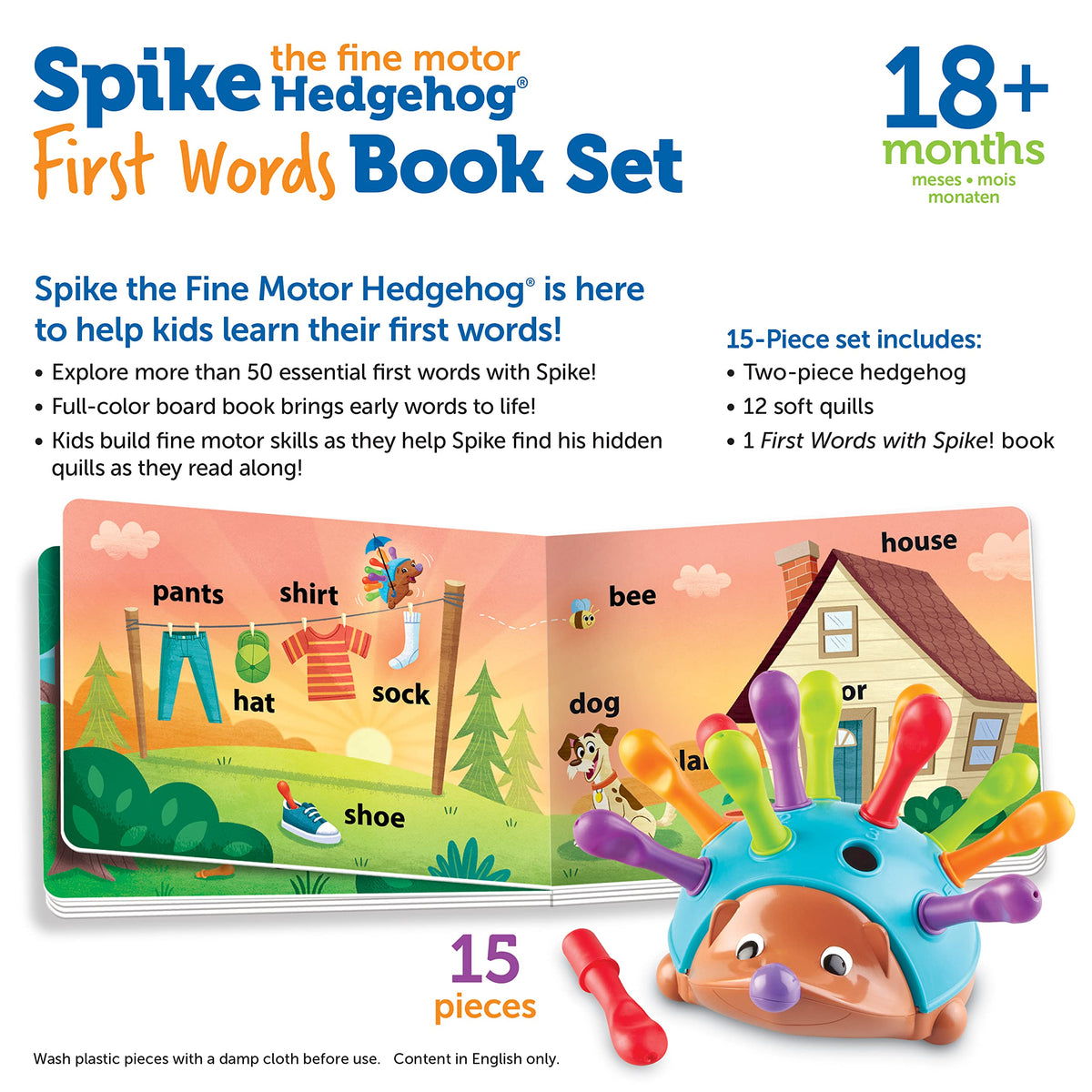 Learning Resources Spike Hedgehog close-up quills emphasize tactile exploration and grip strength development