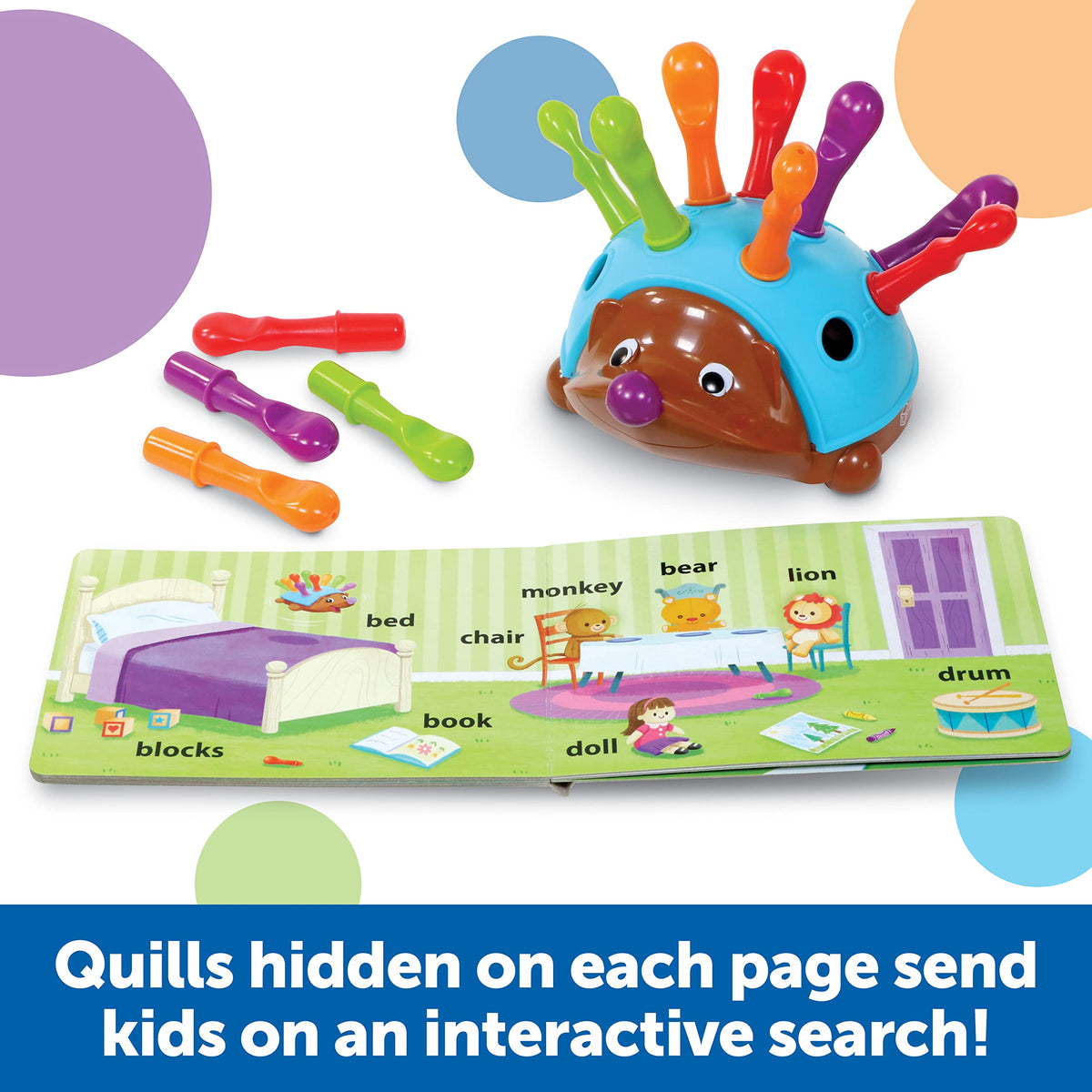 Learning Resources Spike Hedgehog quills hidden search scene fosters vocabulary and narrative recall