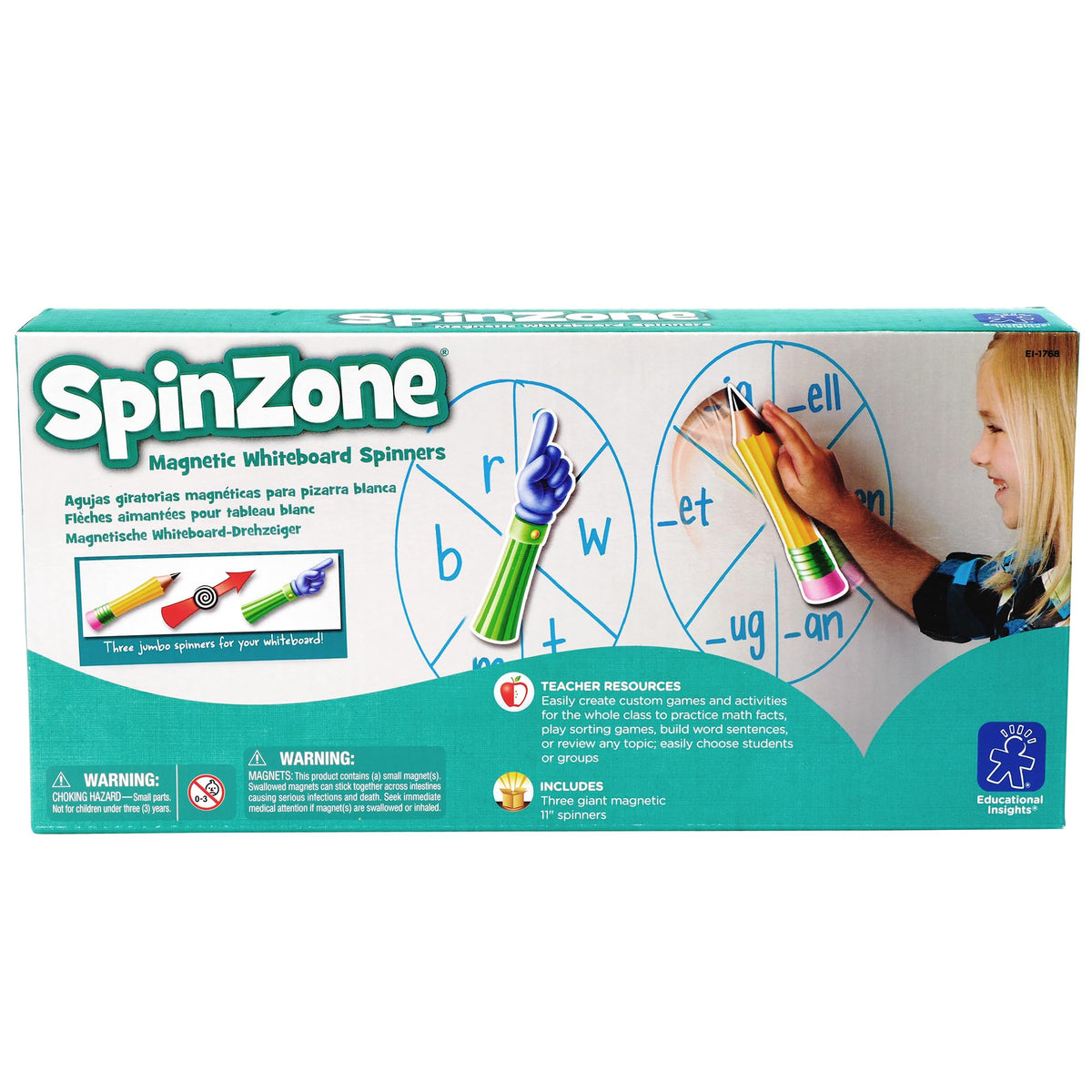 Learning Resources SpinZone pencil spinner ready for math practice.
