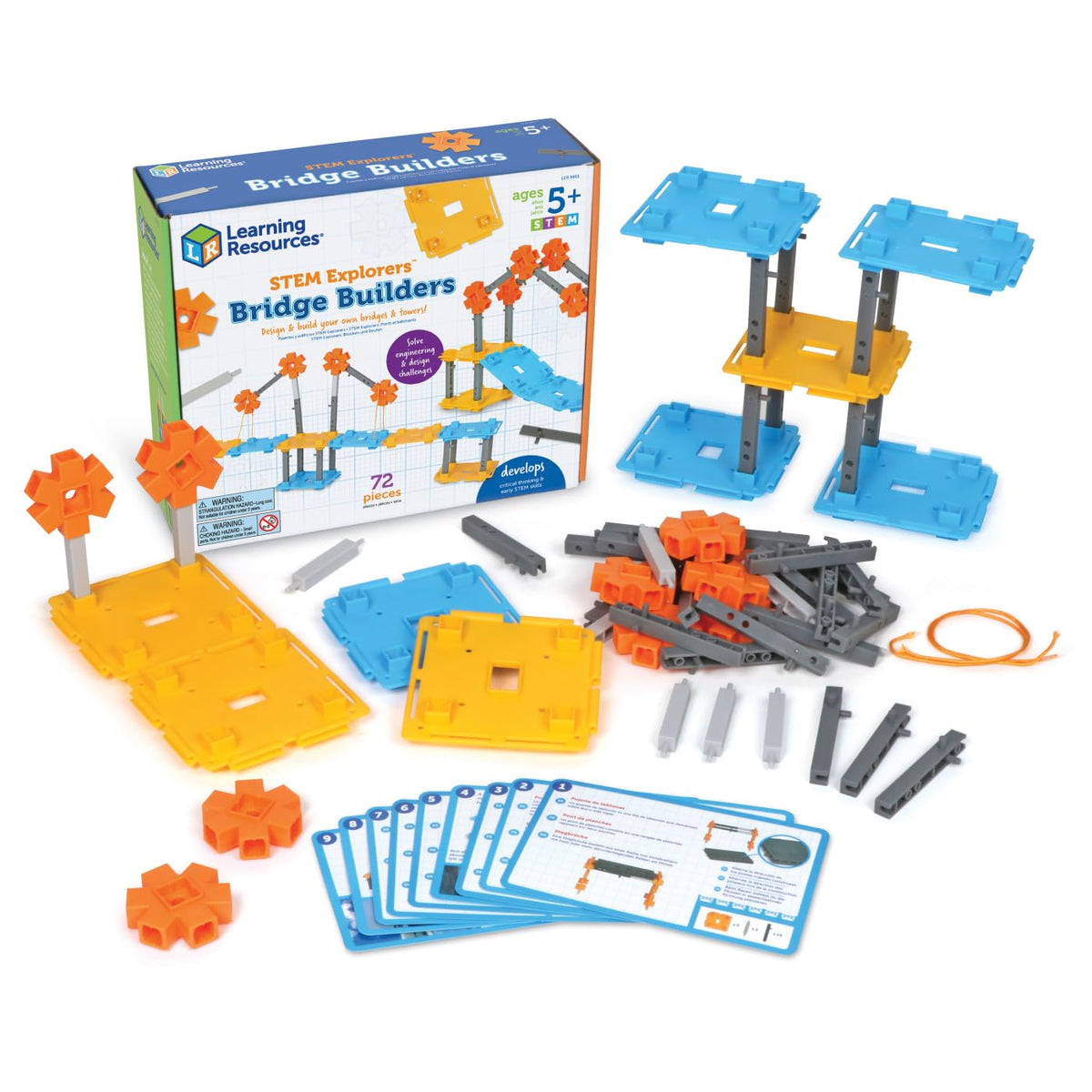 Learning Resources STEM Explorers Bridge Builders: bridge construction scene to spark early engineering skills