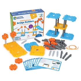 Learning Resources STEM Explorers Bridge Builders: bridge construction scene to spark early engineering skills