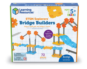 Learning Resources STEM Explorers Bridge Builders: durable BPA-free plastics support repeated play and long-term learning