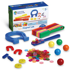 Learning Resources Super Magnet Lab Kit magnetic chips for hands-on STEM exploration