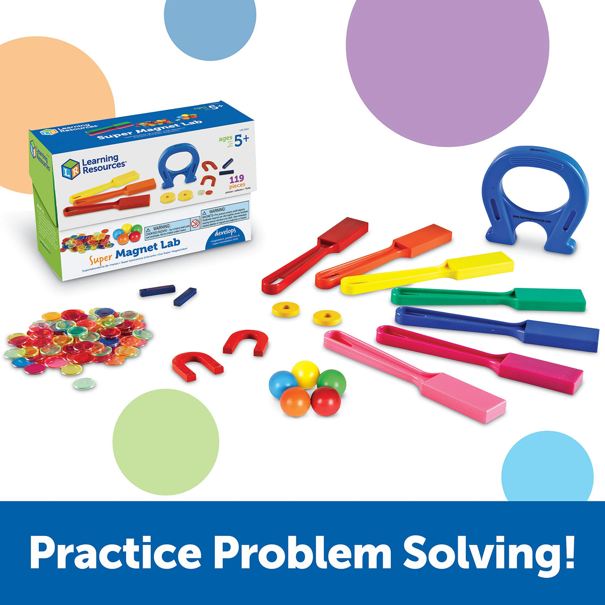 Learning Resources Super Magnet Lab Kit magnetic marbles for magnetism experiments