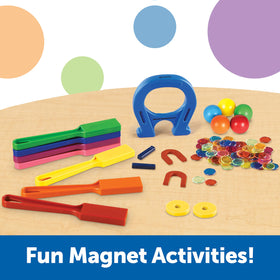 Learning Resources Super Magnet Lab Kit metal bar magnets for attraction and repulsion tests