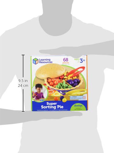 Learning Resources Super Sorting Pie 60 colorful fruit counters in five colors.