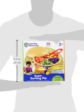 Learning Resources Super Sorting Pie 60 colorful fruit counters in five colors.