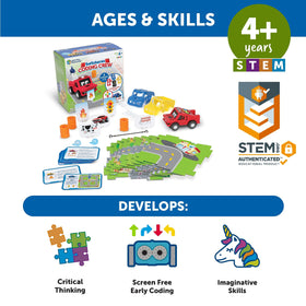 Learning Resources Switcheroo code mode display highlights step-by-step programming without screens
