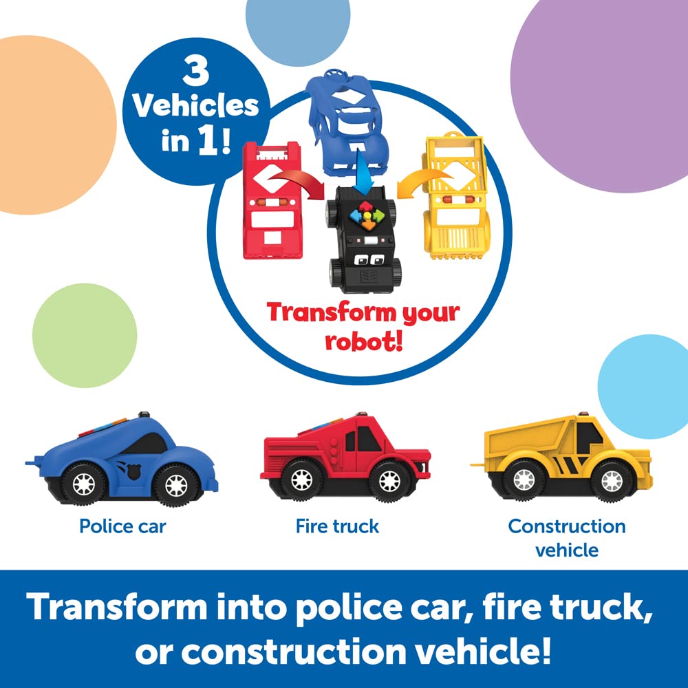 Learning Resources Switcheroo construction vehicle shell expands problem-solving play experiences