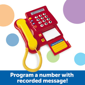 Learning Resources Teaching Telephone highlights 911 practice with an emergency message