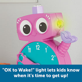Green Ok to Wake light on Tock clock signaling start of day for routines