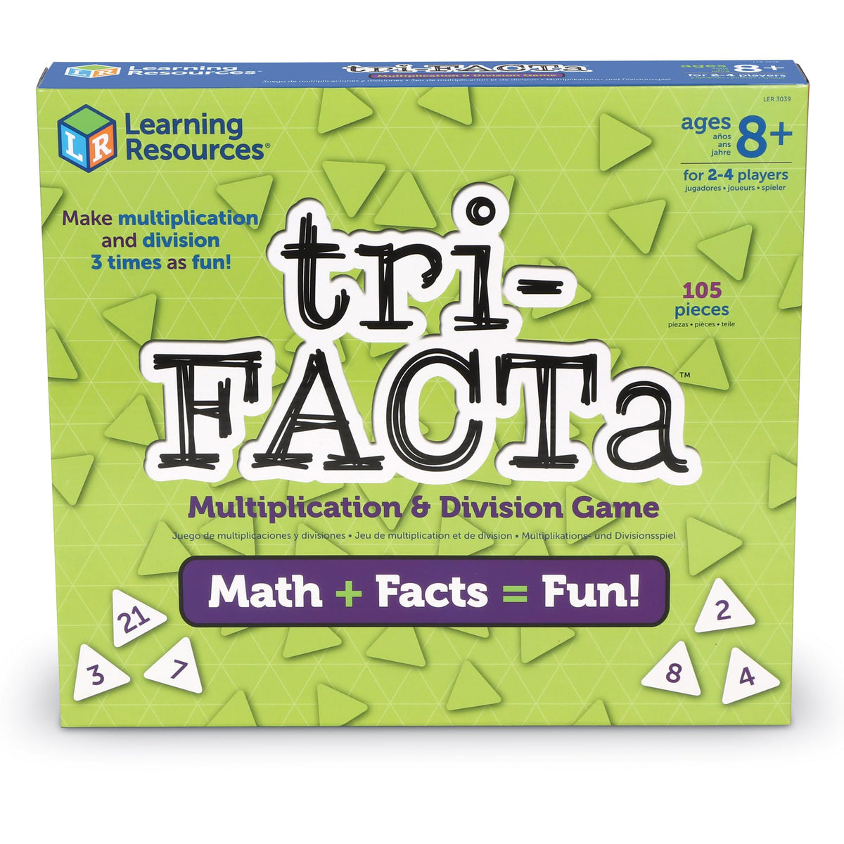 Learning Resources Tri-Facta board with triangle layout supports visual math reasoning.