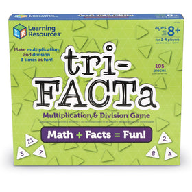 Learning Resources Tri-Facta board with triangle layout supports visual math reasoning.