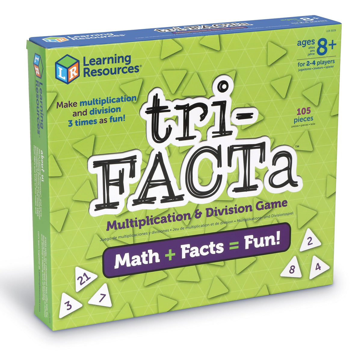 Learning Resources Tri-Facta four trays organize solo or small-group play.