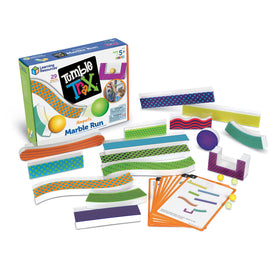 Learning Resources Tumble Trax front view with magnetic tracks for creative play.