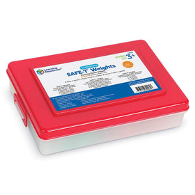 Learning Resources storage box helps keep weights organized between activities.