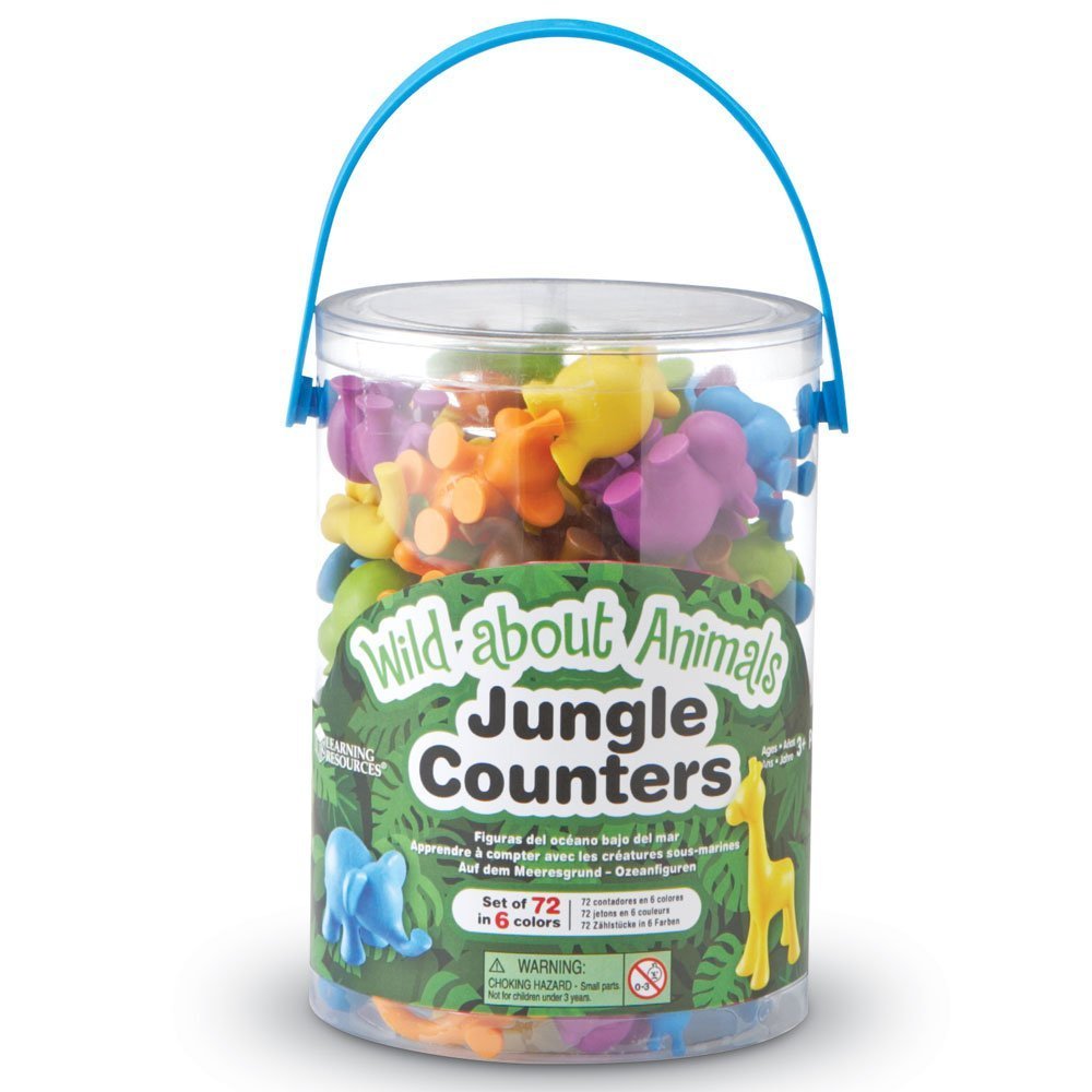 Learning Resources Wild About Animals giraffe counter promotes sorting, patterning, and imaginative play.