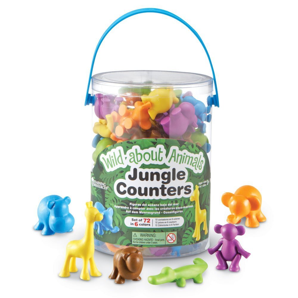 Learning Resources Wild About Animals lion counter supports counting and color recognition in kids.