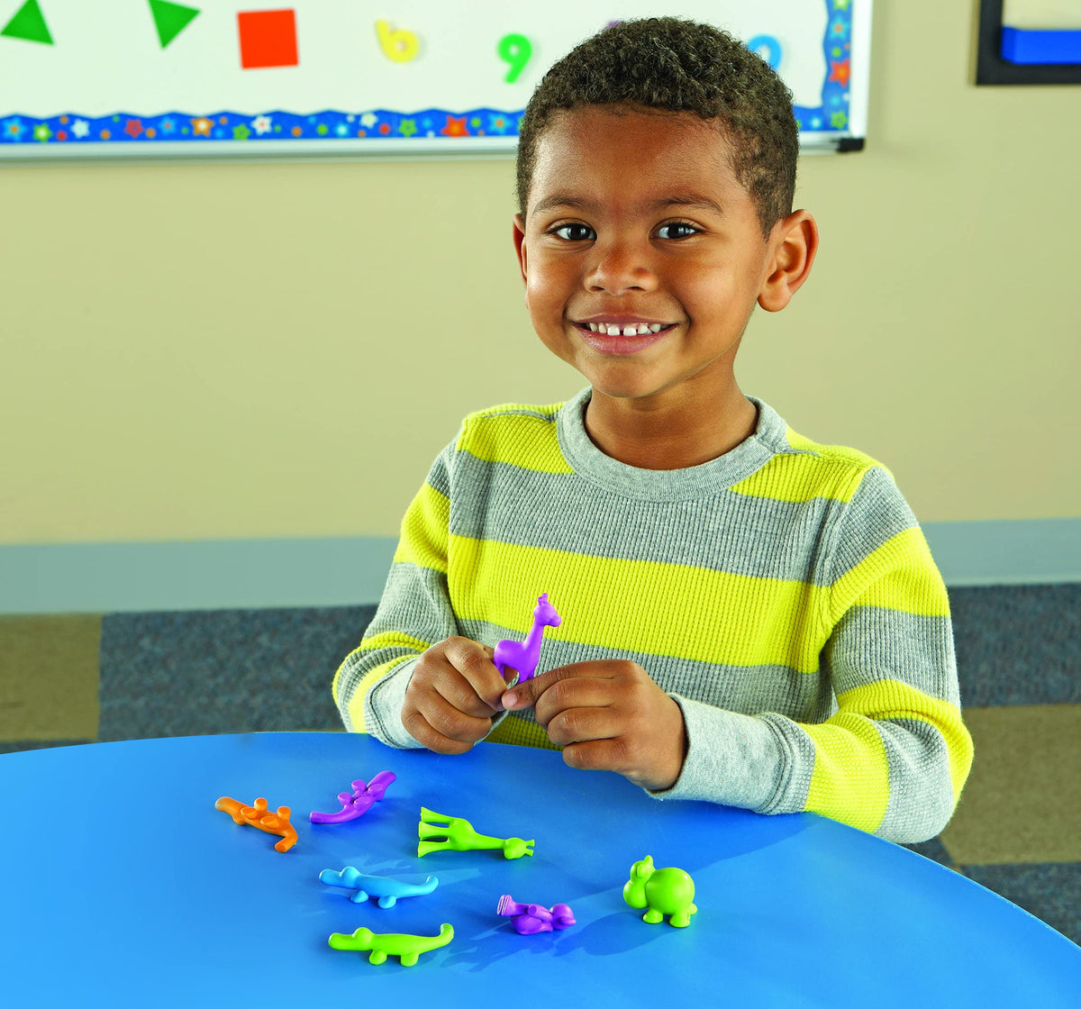 Learning Resources Wild About Animals storage container keeps pieces organized for travel and classroom use.