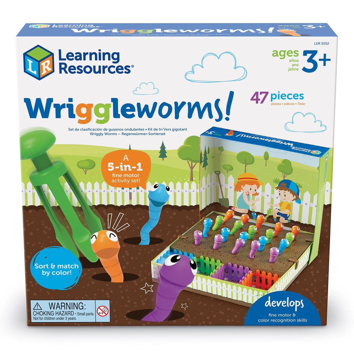 Learning Resources Wriggleworms sorting baskets supporting early math skills