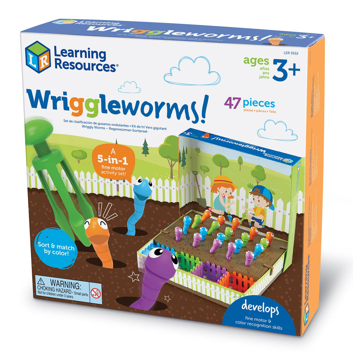 Learning Resources Wriggleworms spinner for coordinated turning and focus