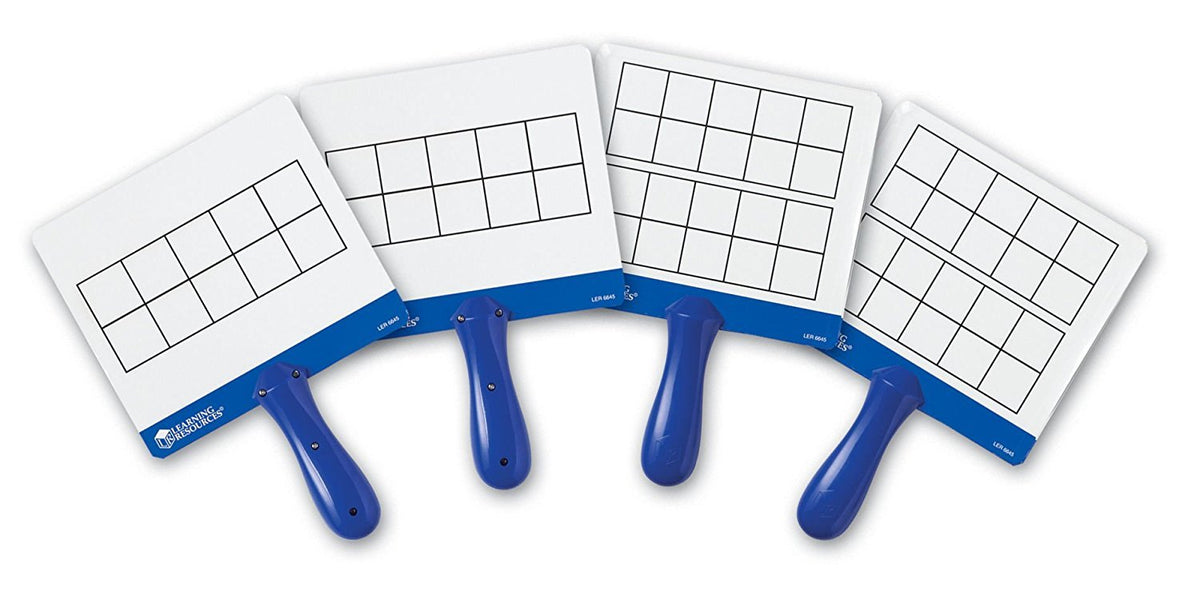 Learning Resources write and wipe boards enable quick demonstrations and practice.