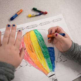 Learning Without Tears Flip Crayons bright double-sided colors encourage flipping play.