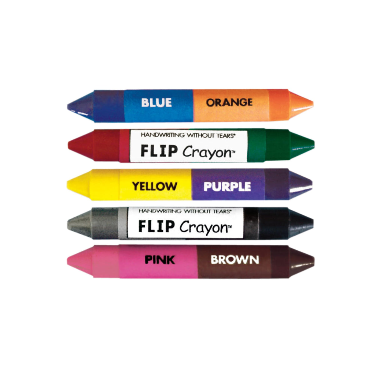 Learning Without Tears Flip Crayons mini packs support independent color sessions.