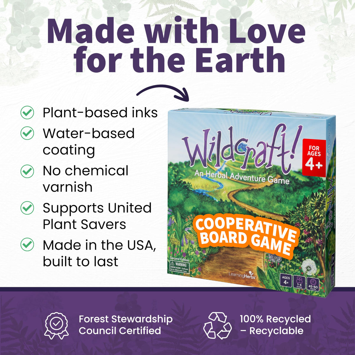 Wildcraft botanical coloring book adds creative learning.