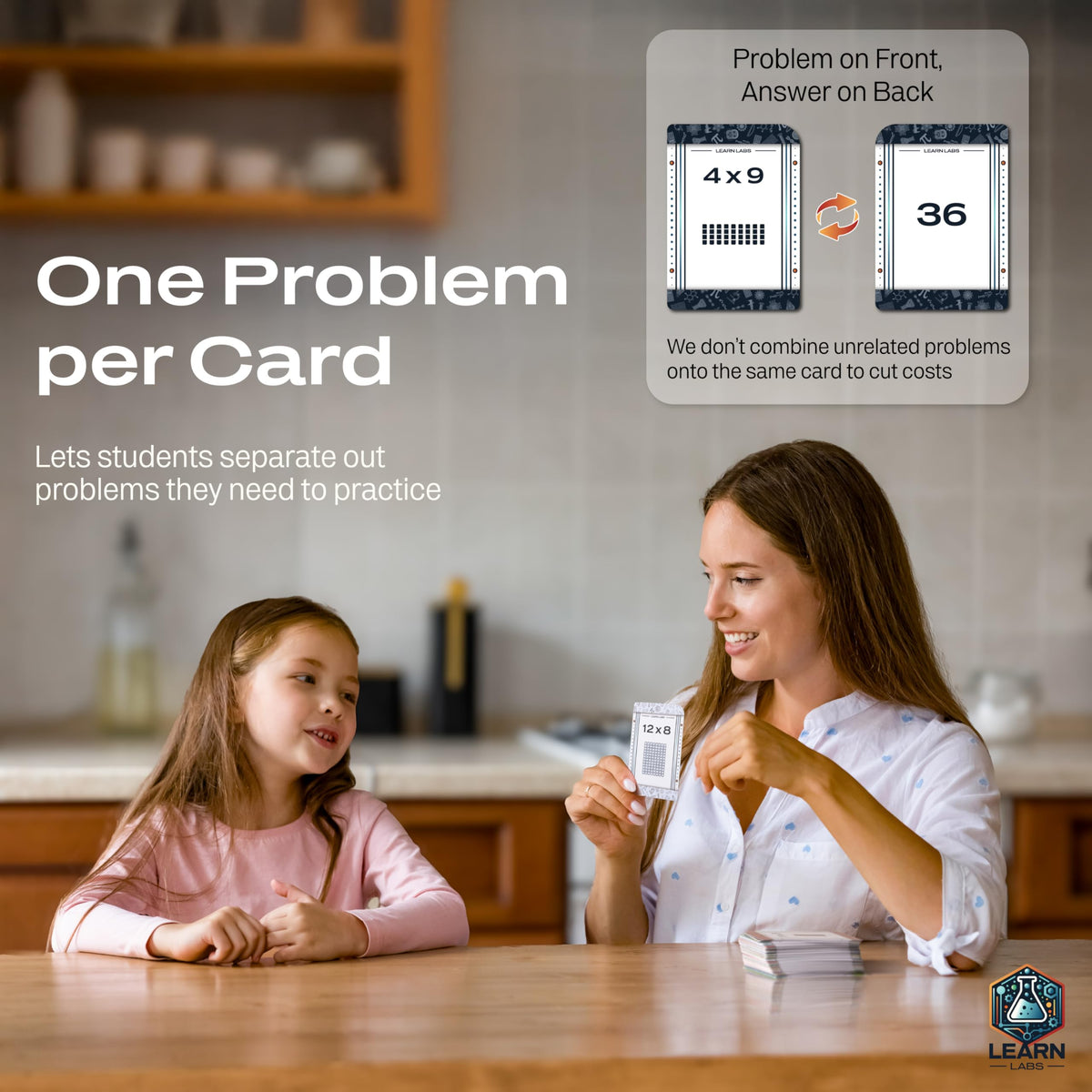 Learn Labs premium finish cards slide smoothly for quick shuffles.