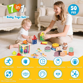 LearnToy teething toy silicone soothes gums during play