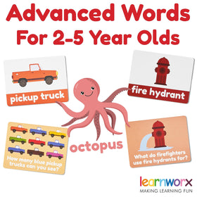 LearnWorx Advanced Flash Cards double-sided design supports extended practice and memory.