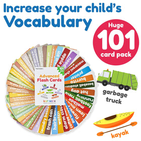 LearnWorx Advanced Flash Cards feature foods and fruits to expand vocabulary.