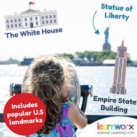 LearnWorx Advanced Flash Cards include monuments card for cultural context.