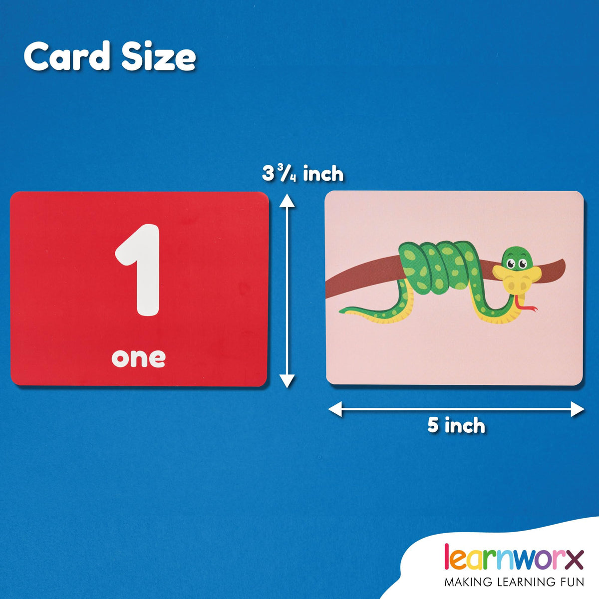 Learnworx number cards are toddler-proof with soft rounded corners for safe play.