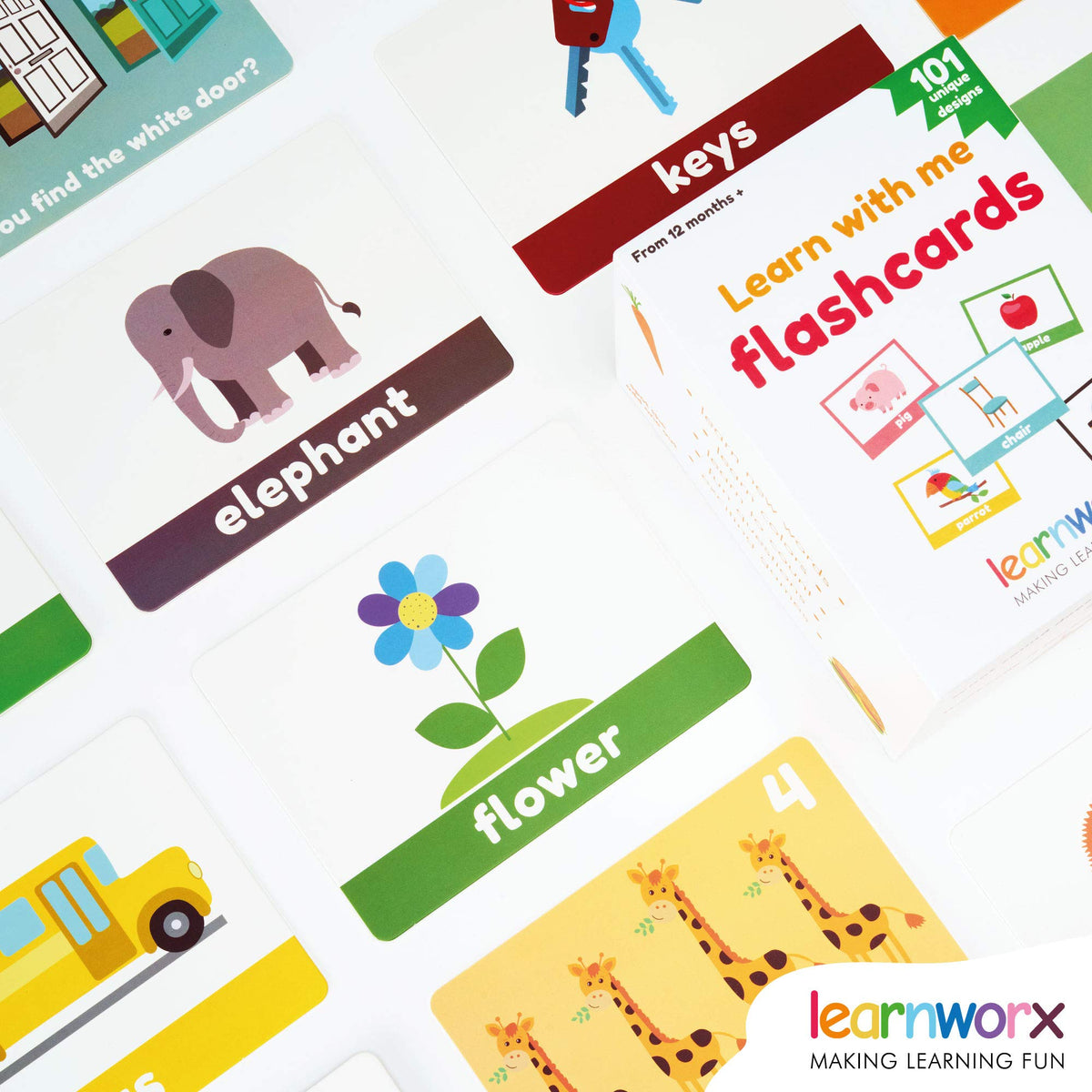 LearnWorx reverse-side games invite counting and matching activities during calm play