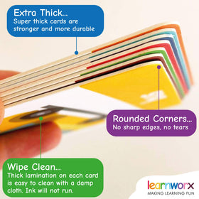 Learnworx Spanish flash cards numbers and games encourage counting and recall.