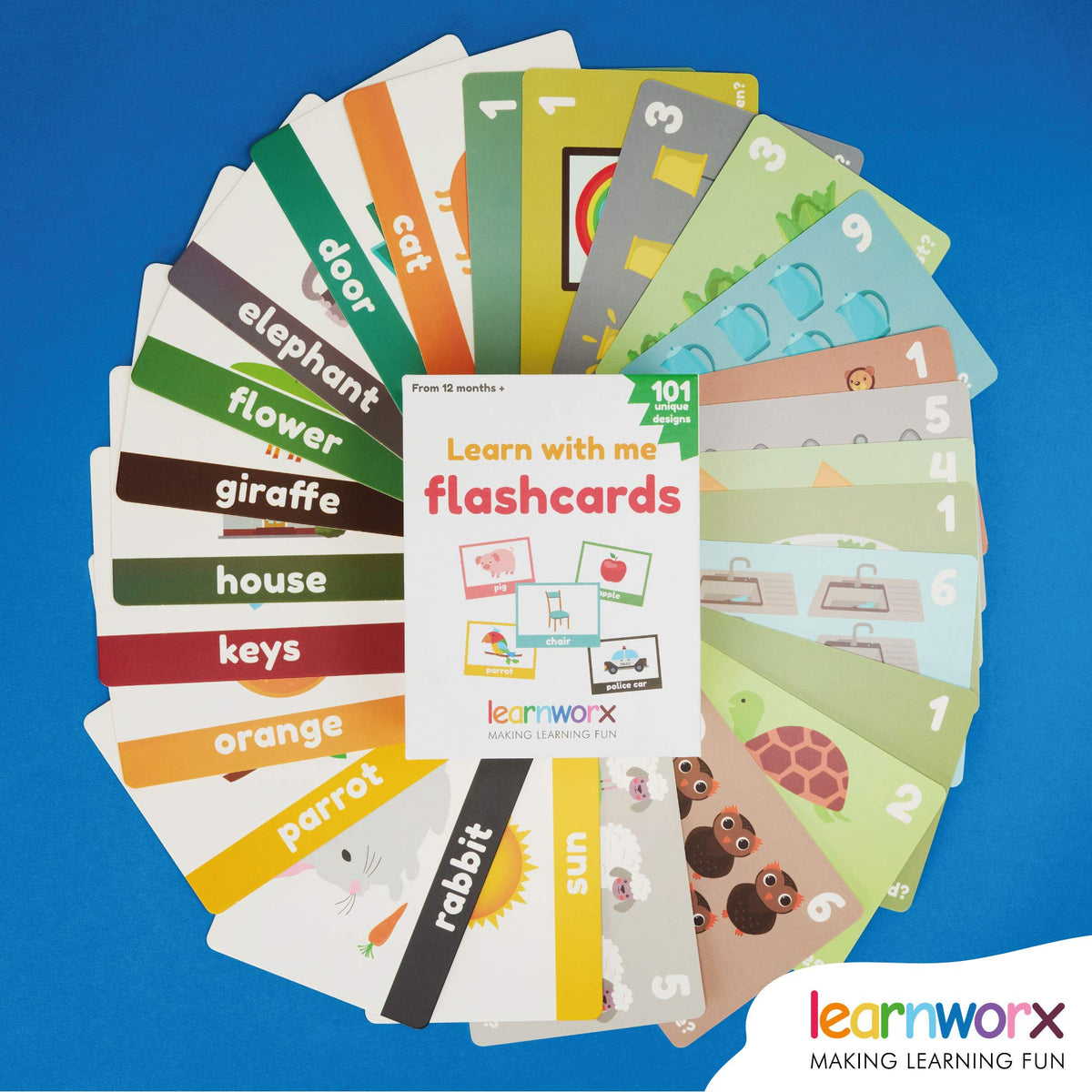LearnWorx cards are sized for little hands and fuss-free table sessions