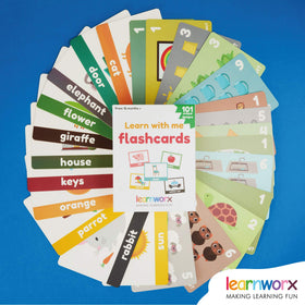 LearnWorx cards are sized for little hands and fuss-free table sessions
