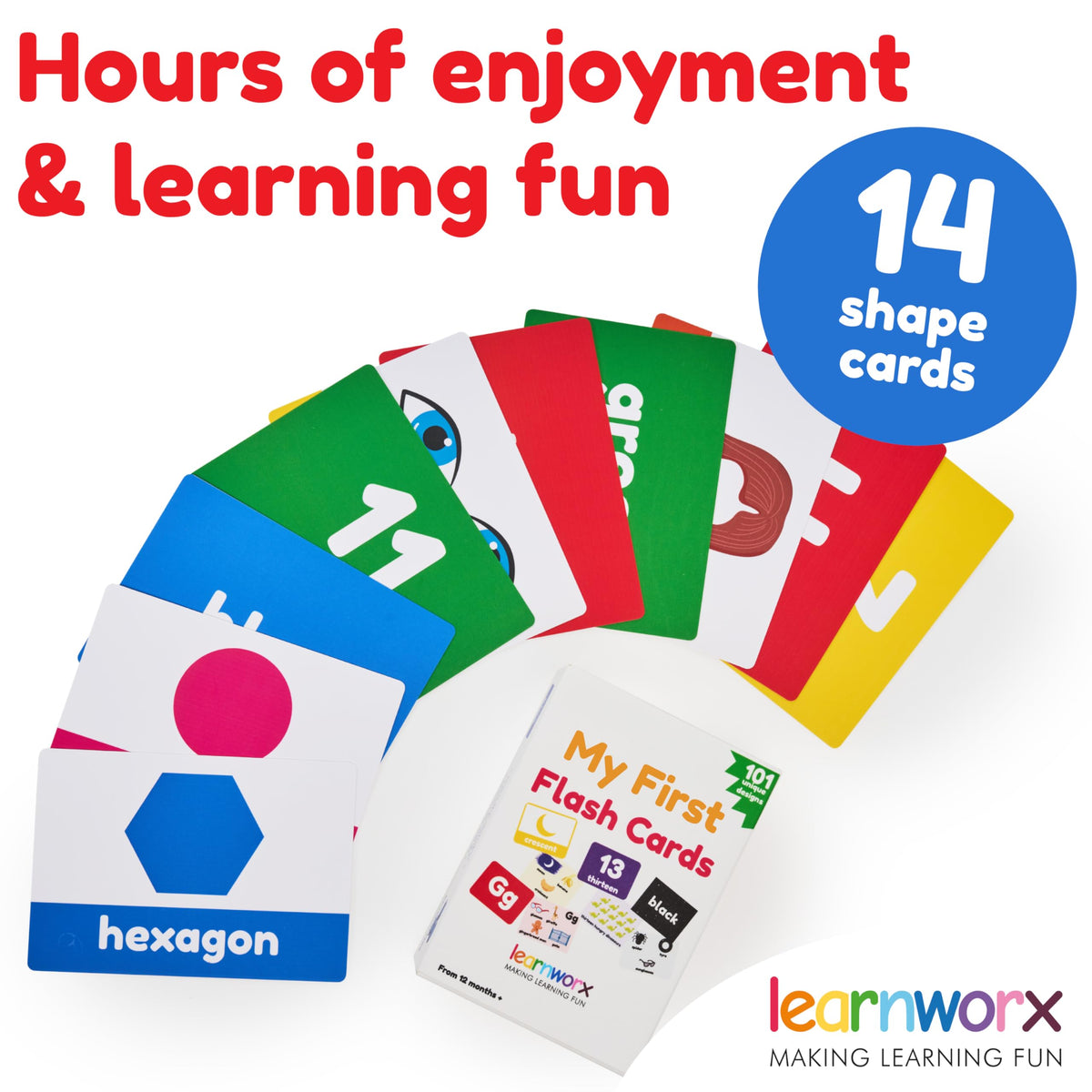 Learn Worx Toddler Flash Cards animals illustrated to spark curiosity and memory