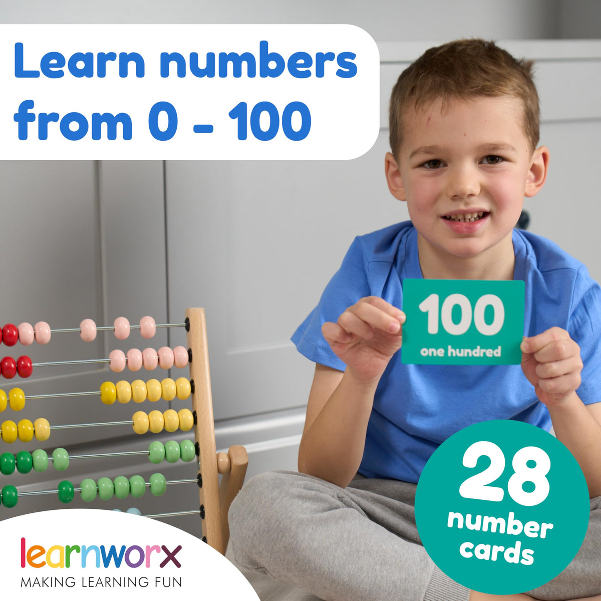 Learn Worx Toddler Flash Cards durable thick cards with soft corners for little hands