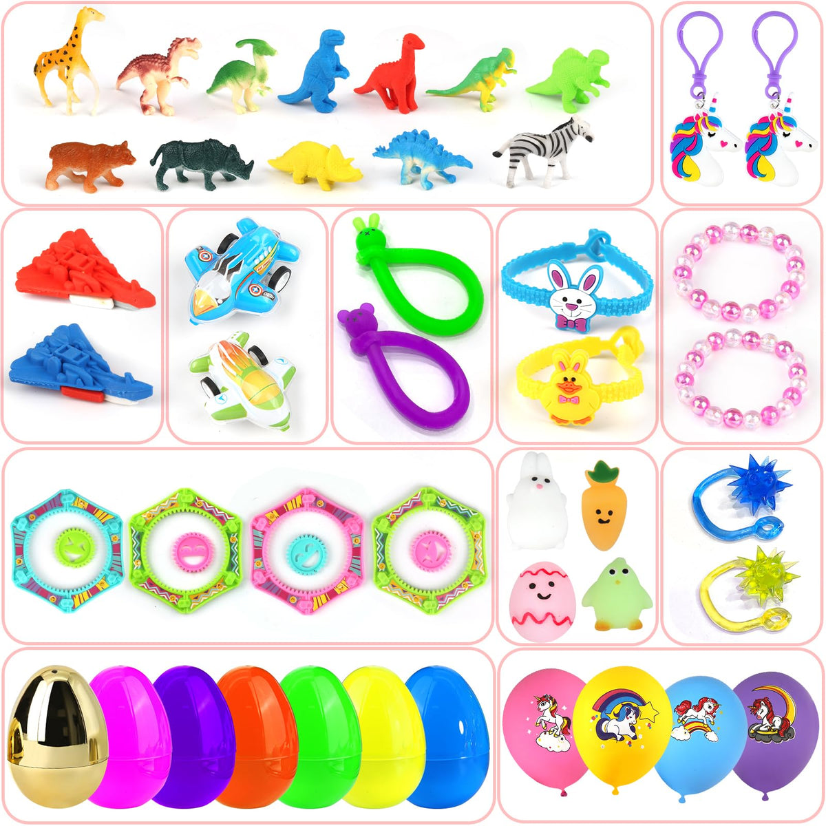 LEASEN colorful Easter eggs in seven colors for festive decoration and easy color-coding