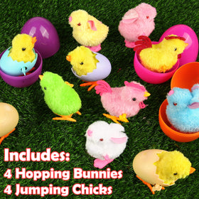 LEASEN plush bunny inside egg offering delightful Easter surprise