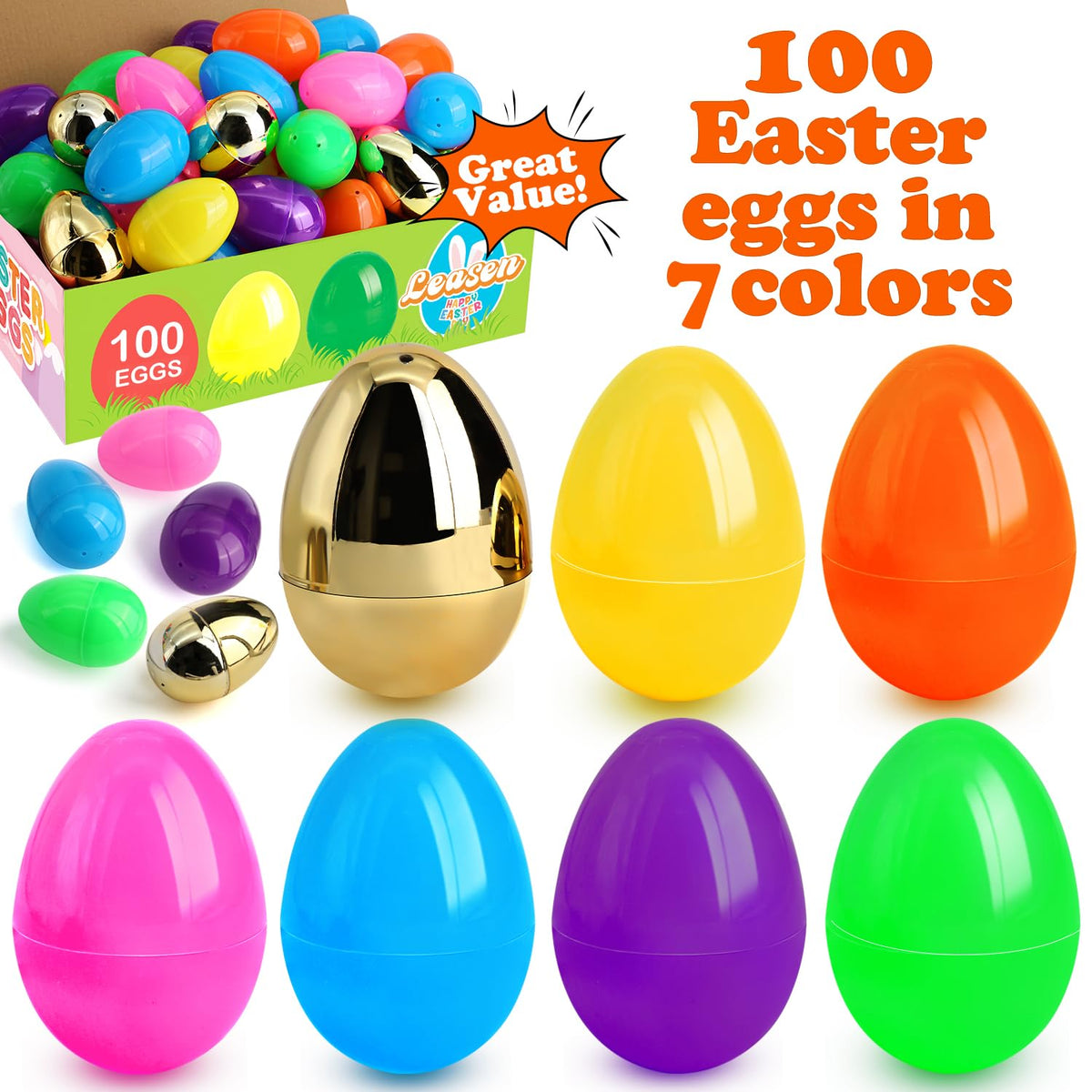 LEASEN hinged-top bottom eggs for easy opening during hunts and swapping tops.