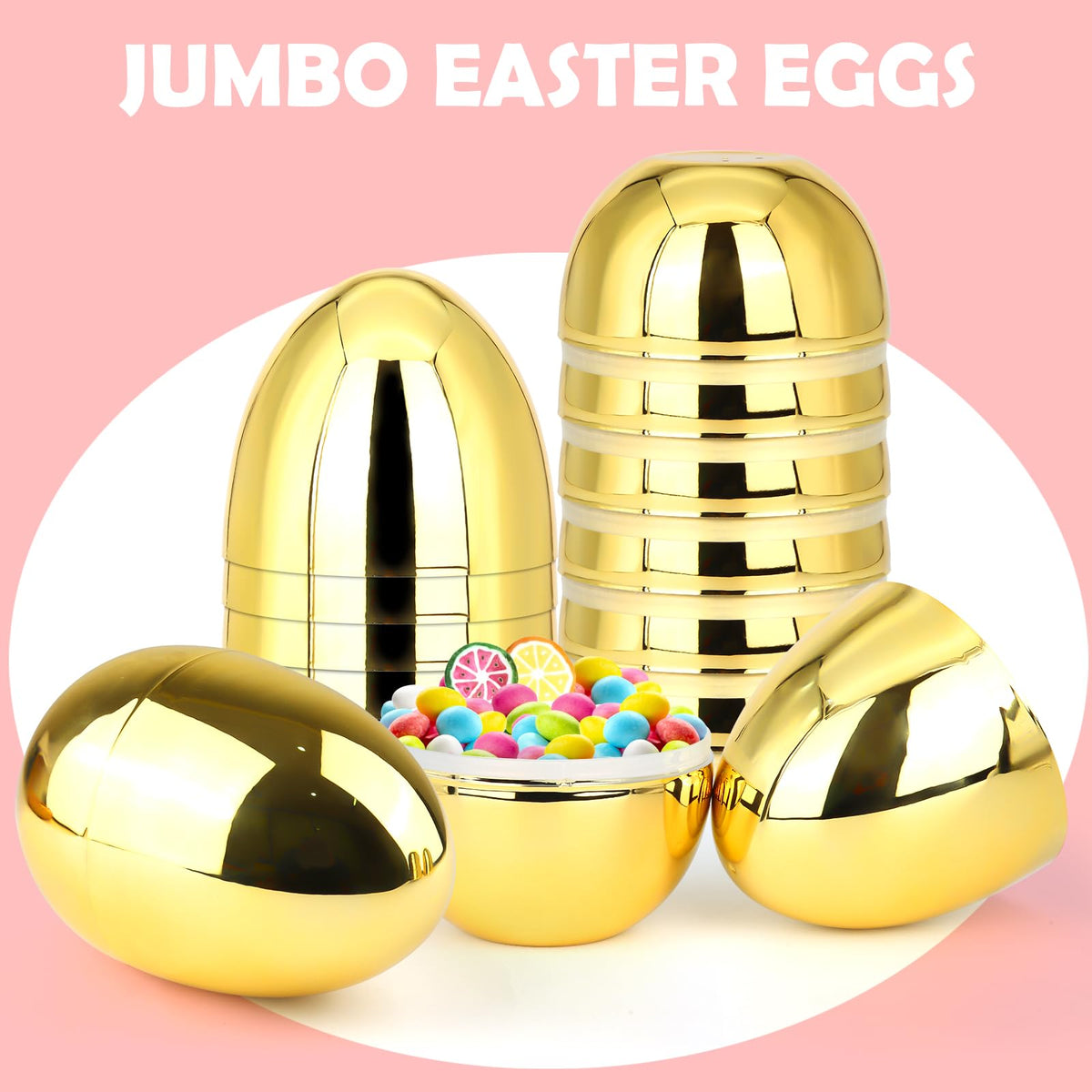LEASEN fillable Easter egg gold ready to conceal treats