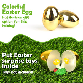 LEASEN fillable golden egg interior ready for candy, toys, and notes